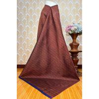 ราคา ผ้าไหมมัดหมี่ ผ้าไหมแท้ทอมือ งาน 3 ตะกอ ลายโฮล พื้นสีน้ำตาล อาบน้ำยาพร้อมใช้ (40712357302)