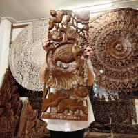 ราคา งานเกรด AAA ชุด 2 แผ่น งานไม้แกะสลัก ไม้สักแกะสลัก รูปปลาเงินปลาทองคู่ แผ่นไม้แขวนผนัง ขนาด กว้าง 35 x ยาว 90 ซม. (25590159043)