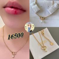 ราคา ใหม่เอี่ยม ของแท้ มีใบเสร็จรับเงิน Dior สร้อยคอ Petit CD ความยาวที่ปรับได้ มันเซ็กซี่ รับประกันสองปี (47351762869)