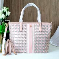 ราคา MeBrandOutlet พร้อ​มส่ง Tory Burch 89763 Geo Logo Mini Top Zip Tote กระเป๋าถือหรือสะพายข้าง (22523140039)