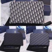 ราคา DIOR OBLIQUE Old Flower Mens Clutch Clutch Original Black Cloth Old Flower Jacquard Mens Bag (44604882168)