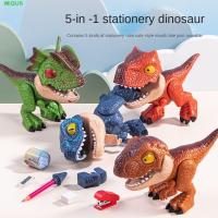 ราคา MIQUS ชุดเครื่องเขียนไดโนเสาร์, 5 in 1 ของเล่นเพื่อการศึกษาชุดเครื่องเขียนสัตว์, อุปกรณ์การเรียนยางลบไม้บรรทัดจําลองสูง T-Rex ของเล่นชุดเครื่องเขียน Library (55455884949)