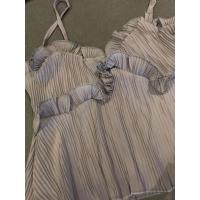 ราคา พร้อมส่ง✅ เสื้อสายเดี่ยวอัดพลีท สีเทา มีระบายที่อก อกยืดได้ 34" ยาวรวมสาย 18" สวย เปรี้ยว แซ่บมากค่าาาา (6593856405)