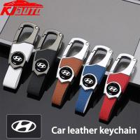 ราคา Hyundai พวงกุญแจรถหนัง Key Fob ผู้ถือซ่อน Mini มีดโลหะแหวน Hook สําหรับ Accent Creta Santa Fe Tucson Stargazer i10 H1 I30 HB20 อุปกรณ์ตกแต่งภายใน (51805784778)