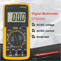 ราคา มัลติมิเตอร์ ดิจิตอล DT-9205A เครื่องวัดแรงดันและกระแสไฟฟ้าโวลท์ แอมป์ AC DC มิเตอร์ โอห์ม ไดโอด ไตรโอด ทรานซิสเตอ SUDER (3309377587)