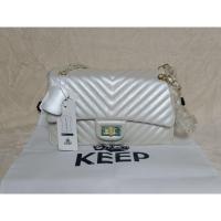 ราคา กระเป๋าแบรนด์ KEEP สีขาวมุก (25778673045)
