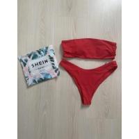 ราคา [New] Bikini SHEIN ไซส์ S/M ของแท้ บิกินี่ ชุดว่ายน้ำ สีแดง ของใหม่ สาย ฝ (21901504161)