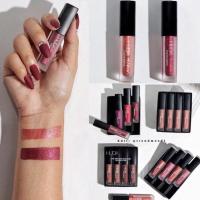 ราคา ลิปสติก HUDA ลิควิด แมท เนื้อน้ำ สีสด ติดนาน มินิเซต 4 แท่ง (4 สี) ในกล่องเดียว (292275119)