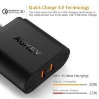 ราคา Aukey Wall Charger Dual Port Turbo Charger QC 2.0 – 500380 - สีขาว (8629229791)