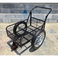 ราคา (รุ่นตะแกรง2ชั้น+ล้อมือสอง14นิ้ว)รถเข็น3ล้อมือหนึ่ง! โครงเหล็กสีดำ (ขนาด6ปี๊บ 50x80cm)-คันเล็กสุด(ล้อหน้าแม็กซ์เหล็ก ยาง (19082839083)