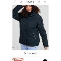 ราคา Roxy เสื้อกันหนาวมือสอง jacket สกี กันหนาวติดลบ quick silver ของแท้ เสื้อกันหนาวอกใหญ่ อก 47 (20859336405)