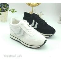 ราคา ผ้าใบเสริมส้นสูง2.2นิ้วประดับเพชร หมด (112239180)