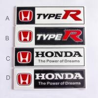 ราคา 1 X อลูมิเนียม TYPE R TYPER HONDA โลโก้รถ Auto ตกแต่งป้ายสัญลักษณ์สติกเกอร์รูปลอกสําหรับ Honda Typer THE POWER OF DREAMS (42911157094)