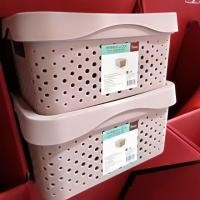 ราคา ตะกร้า​พร้อมฝาปิด​ สีเบจ, ฟ้า (1905438748)