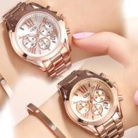 ราคา ราคาเคลียสต๊อคนาฬิกา GEDI หน้าปัดสไตล์ MK ยอดฮิต กันน้ำ มีวันที่ ของแท้ 100% (8277979006)