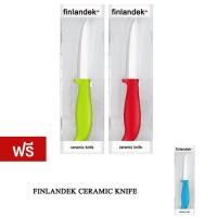 ราคา Finlandek มีดเซรามิค มีดทำครัว (Green)+(Red) ซื้อ 2 ชิ้น แถมฟรี มีดทำครัว Finlandek (Blue) (41304058)
