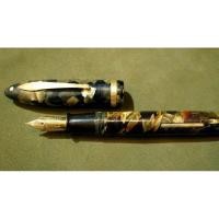 ราคา ปากกามือสอง ของแท้ ปากกาหมึกซึม sheaffer life time 1932 USA ตัวด้ามอครีลิคลายหินเขียว (7245024551)