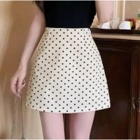 ราคา (Used like new) กระโปรงสั้น Polka dot size m - สีขาวจุดดำ (47153976865)