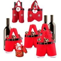 ราคา 1pcs Christmas Buckram Santa Pants Bag Large Handbag Candy Wine Gift Bag Xmas Decor Cheer Gift Treat Candy Wine Bottle H (26113813776)