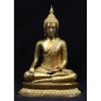 ราคา พระมงคลอู่ทอง ศิลปะอู่ทอง วัดพนัญเชิง​ จ.พระนคร​ศรี​อยุธยา​ ปี2500 หน้าตัก​9​นิ้ว​ เนื้อ​ทองเหลือง (24203942939)