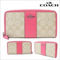 ราคา #ส่งฟรี EMS‼️ ของแท้ % COACH F54630 ACCORDION ZIP WALLET IN SIGNATURE COATED CANVAS WITH LEATHER STRIPE (1132469288)