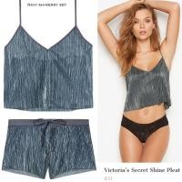 ราคา Victorias Secret Shimmery Cami Set / Victorias Secret Cami Pajama Set ของแท้ 100% (11746941379)