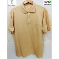 ราคา YSL Yves Saint Laurent แท้ เสื้อยืดโปโลแขนสั้นสีครีมสปอต (518300528)
