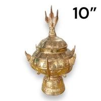 ราคา ขันต์น้ำมนต์นาคปรก ทองเหลือง กว้าง 3นิ้ว สูง 10นิ้ว (23484680871)