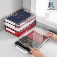 ราคา [GA] กล่องเก็บแฟ้มเดสก์ท็อปวางซ้อนกันได้ A4 กล่องเก็บเอกสารพร้อมฝาปิดตู้โต๊ะที่ใส่กระดาษเครื่องเขียนภาชนะเก็บ TH (26465762755)