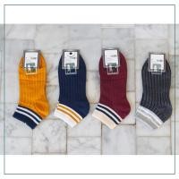 ราคา RINLIN ถุงเท้าข้อสั้น ผู้หญิง 4 คู่ ลายขวาง ข้อสี Vintage Stripes Women Sport Cute Sale Grey Blue Red Yellow Socks (2018470947)