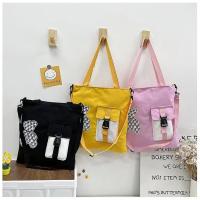 ราคา ส่งจากไทย/พร้อมส่ง) ใบใหญ่ ผ้าหนา กระเป๋าผ้า สะพายข้าง สะพายหลัง ถอดสายได้ (23672260531)