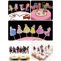 ราคา ป้ายปักคัพเค้ก ป้ายปักเค้กลายการ์ตูน 1 ชุด 24 ชิ้น (13014498902)
