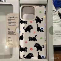 ราคา เคสโทรศัพท์ลายแมวดำน่ารักแบบเต็มหน้าจอ สำหรับ iPhone 14 Pro Max 15 Pro Max 16 Pro Max 16 15 14 13 12 11 Pro Max 13 Pro 14 Pro X XR 7 Plus กันกระแทกและยืดหยุ่น (26129844857)