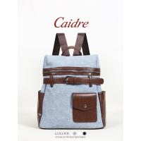 ราคา Caidre Denim Canvas School Bag Women Large Capacity Backpack Casual Backpack (42159613562)