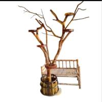 ราคา คอนแมวขนาดใหญ่5 จุดพักจากไม้เนื้อแข็งอย่างดีขนาด 200 ซม (42355314959)