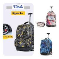 ราคา Tilami Sport Big Wheel กระเป๋าเป้ล้อลาก 19" กระเป๋านักเรียนล้อลากลากขึ้นบันไดได้ (7845720893)