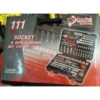 ราคา บล็อกชุด Koche 111 ตัวชุด ขนาด 1/4" - 1/2" (1054703781)