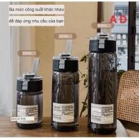 ราคา ชุดขวดน้ําใส มูจิ 3 ชิ้นพร้อมฝากันหกและป้องกันการรั่วที่ดีมาก (43864543810)