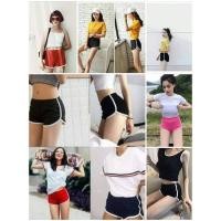 ราคา ถูกที่สุดกางเกงขาสั้นแถบสีแถบเดียว ใส่สบาย ผ้านิ่ม (9558695468)