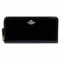 ราคา COACH F55734 BOXED ACCORDION ZIP WALLET IN SMOOTH PATENT LEATHER (Black) (393201286)