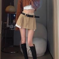 ราคา ELLE-Y2K Skirt กระโปรงยีนส์สั้นจับจีบ แฟชั่นฤดูร้อน สําหรับผู้หญิง (23225681423)