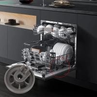 ราคา SHANLIN ล้อจาน, ลูกกลิ้งเครื่องล้างจานเปลี่ยนได้พลาสติก, ใช้งานได้จริงทนทานสะดวกสีเทาชั้นวางเครื่องล้างจานยาง Bosch Siemens Neff Beko (49805031292)