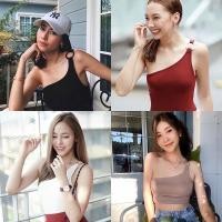 ราคา เสื้อเบี่ยงไหล่แต่งห่วง เสื้อเรย่อน กล้ามเรย่อน (18745909569)