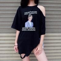 ราคา เสื้อ oversize street ขาดไหล่ ชายล่าง แนวๆ เท่ๆ (485805608)