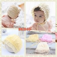 ราคา หมวกสาวน้อยเนื้อผ้าฝ้าย ชายระบายลูกไม้ (1057308081)