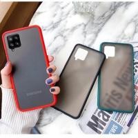 ราคา เคสหลังดำขอบสี Samsung Galaxy A12 เคส TPU กันกระแทก (5874881388)