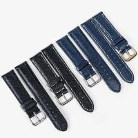 ราคา สายนาฬิกาผู้ชาย saffiano Leather คุณภาพสูง Dust Leather - D112 ขนาดเย็บมือ 18mm, 20mm, 22mm, 24mm (25025243646)