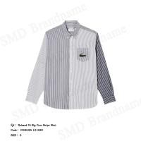 ราคา Lacoste เสื้อเชิ้ตแขนยาว รุ่น Relaxed Fit Big Croc Stripe Shirt Code: CH0535 10 522 (28319919910)