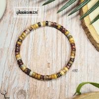 ราคา สร้อยข้อมือหิน " มูไคต์ " แท้ 100% กำไลหินนำโชค ขนาด 4mm ทรงลูกปัดโบราณ (16025413763)