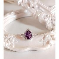 ราคา แหวนพลอยแท้ เงินแท้S925 อเมทิสต์ แท้ พลอยดิบ พลอยธรรมชาติ สีม่วงสวยงาม ดีไซน์สวยหรู (25942970167)